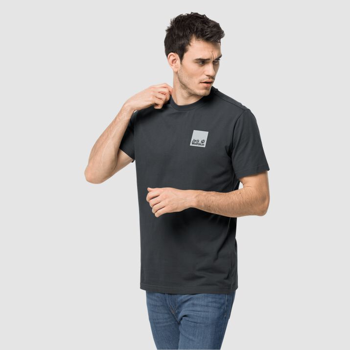 Jack Wolfskin Mens Rainbow Paw T-shirt Black 147890LBU